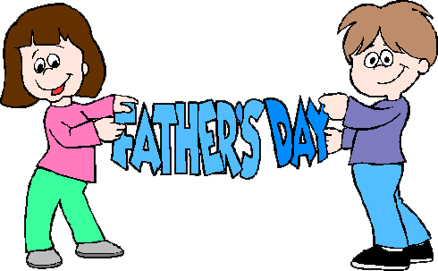 children holding Father's Day greeting